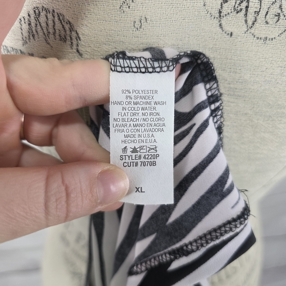 Jostar Vintage Y2k Zebra Print Scoop Neck Women's Sleeveless Top - Picture 8 of 8